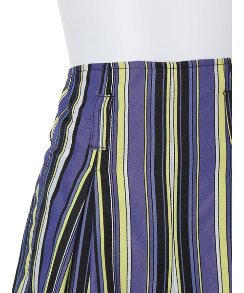 MURUA（ムルーア）の「【CASUAL】マルチストライプS/PT（パンツ・レディース・グリーン/ブルー・1/2）」の7枚目の写真