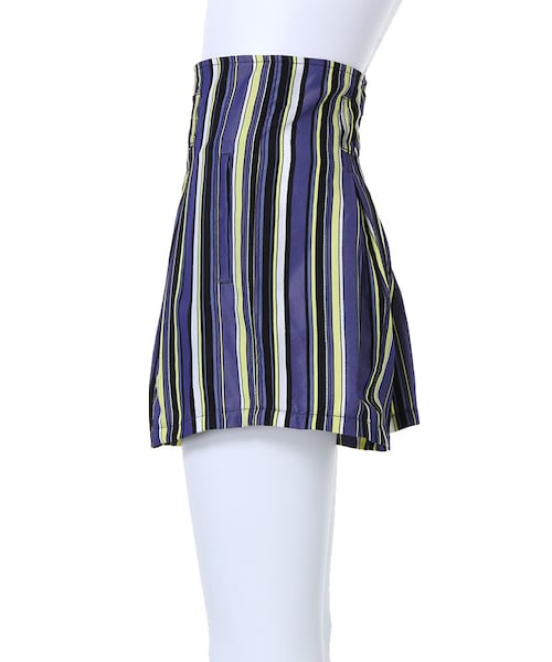 MURUA（ムルーア）の「【CASUAL】マルチストライプS/PT（パンツ・レディース・グリーン/ブルー・1/2）」の4枚目の写真