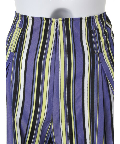 MURUA（ムルーア）の「【CASUAL】マルチストライプS/PT（パンツ・レディース・グリーン/ブルー・1/2）」の6枚目の写真