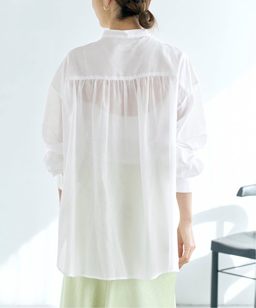 おすすめ IENA（イエナ）の「《予約》コットンシルクバックギャザーシャツ トップス