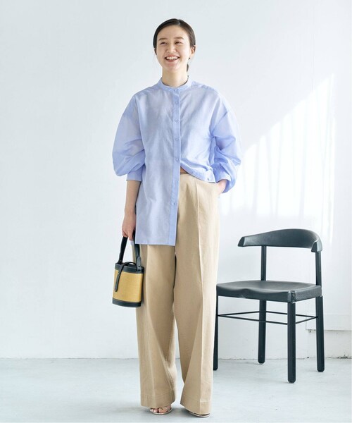 イエナ　コットンシルクバッグギャザーシャツ　新品　ホワイト コットンシルクバックギャザーシャツ（シャツ／ブラウス）｜IENA
