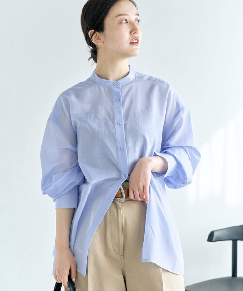 IENA◆ 【2024SS】コットンシルク バックギャザー シャツ ブラウス IENA（イエナ）の「《予約》コットンシルクバックギャザーシャツ