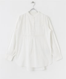 URBAN RESEARCH Sonny Label | 荷葉立領棉質打褶禮服襯衫