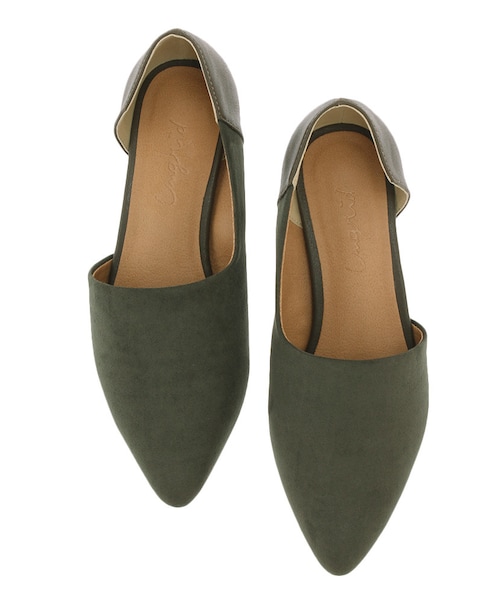 Ungrid（アングリッド）の「アウトオープンフラットシューズ（シューズ・レディース・オフホワイト/ブラック/カーキ・S/M/L）」の3枚目の写真