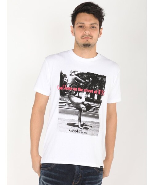 schott（ショット）の「SCH-SS T SKATEBOARDE（トップス・BLACK/WHITE・S/M/L）」の2枚目の写真