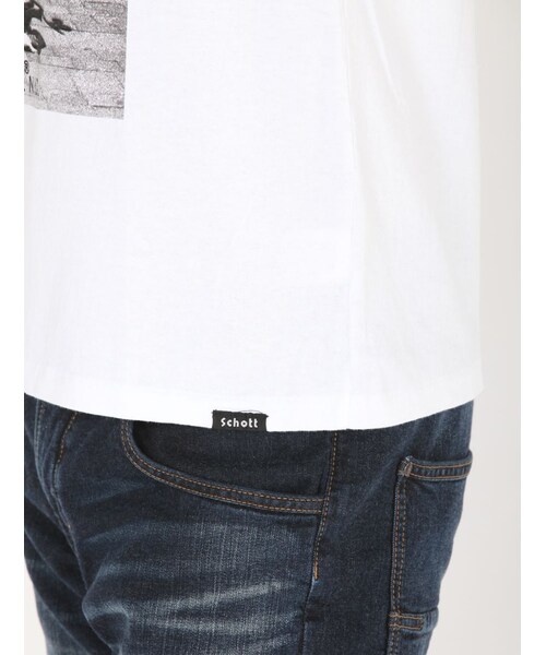 schott（ショット）の「SCH-SS T SKATEBOARDE（トップス・BLACK/WHITE・S/M/L）」の6枚目の写真