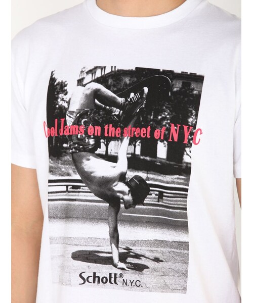schott（ショット）の「SCH-SS T SKATEBOARDE（トップス・BLACK/WHITE・S/M/L）」の5枚目の写真
