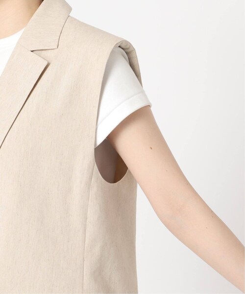 Noble（ノーブル）の「《予約》コットンリネンパワーショルダージレ（ジャケット/アウター・ブラック/(001)/36/在庫あり/38）」の16枚目の写真