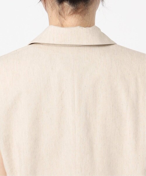 Noble（ノーブル）の「《予約》コットンリネンパワーショルダージレ（ジャケット/アウター・ブラック/(001)/36/在庫あり/38）」の15枚目の写真