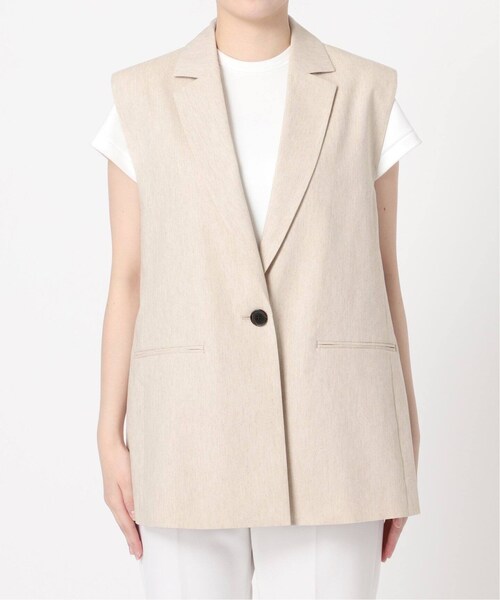 Noble（ノーブル）の「《予約》コットンリネンパワーショルダージレ（ジャケット/アウター・ブラック/(001)/36/在庫あり/38）」の11枚目の写真