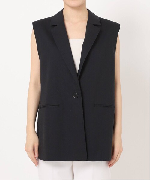 Noble（ノーブル）の「《予約》コットンリネンパワーショルダージレ（ジャケット/アウター・ブラック/(001)/36/在庫あり/38）」の22枚目の写真