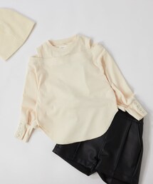 CIAOPANIC TYPY | 【WEB限定】【KIDS】フェイクレイヤードオフショルリブカットソー(Tシャツ/カットソー)