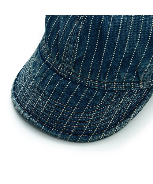 FULLCOUNT（フルカウント）の「6024HW-1 Indigo Wabash Stripe Mechanic Cap Hand Wash（その他・Other・M/L）」の5枚目の写真