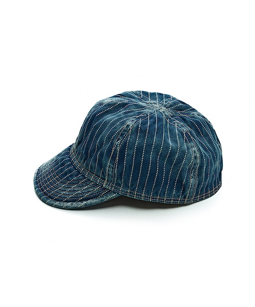 FULLCOUNT（フルカウント）の「6024HW-1 Indigo Wabash Stripe Mechanic Cap Hand Wash（その他・Other・M/L）」の3枚目の写真
