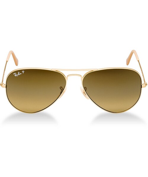 Ray-Ban（レイバン）の「Ray-Ban Sunglasses, RB3025 58 Aviator（サングラス・メンズ・Gold/Brown）」の2枚目の写真