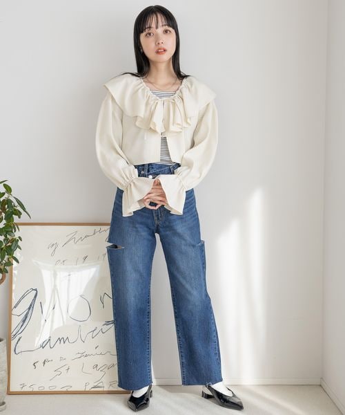 LOWRYS FARM（ローリーズファーム）の「フリルショートボレロLS