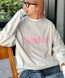 CIAOPANIC TYPY | 【WEB限定】【ユニセックス】SEADAMロゴプリントビッグシルエットロンTee(Tシャツ/カットソー)