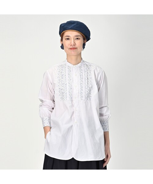 45R★カディ小花プリントの908ビッグーグーシャツ サイズ5 45R（フォーティファイブアール）の「バチスト小花プリントの908ビッ