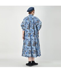 【美品】45R　フォーティーファイブアール　 シオンプリントのくしゅくしゅドレス 45R（フォーティファイブアール）の「シオンプリントのくしゅくしゅ