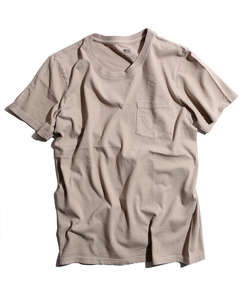 FREAK'S AMERICA（フリークスアメリカ）の「ORGANIC COTTON CREWNECK POCKET T（トップス・メンズ・ホワイト/チャコールグレー/ベージュ/オリーブ/ブルー・S/M/L）」の3枚目の写真