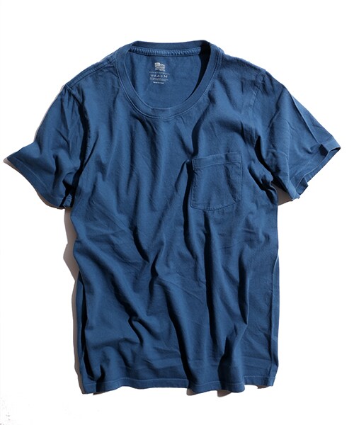 FREAK'S AMERICA（フリークスアメリカ）の「ORGANIC COTTON CREWNECK POCKET T（トップス・メンズ・ホワイト/チャコールグレー/ベージュ/オリーブ/ブルー・S/M/L）」の5枚目の写真