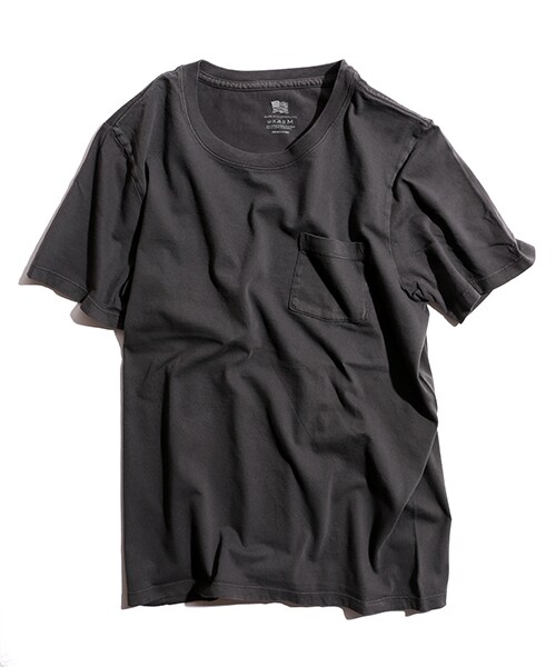 FREAK'S AMERICA（フリークスアメリカ）の「ORGANIC COTTON CREWNECK POCKET T（トップス・メンズ・ホワイト/チャコールグレー/ベージュ/オリーブ/ブルー・S/M/L）」の2枚目の写真