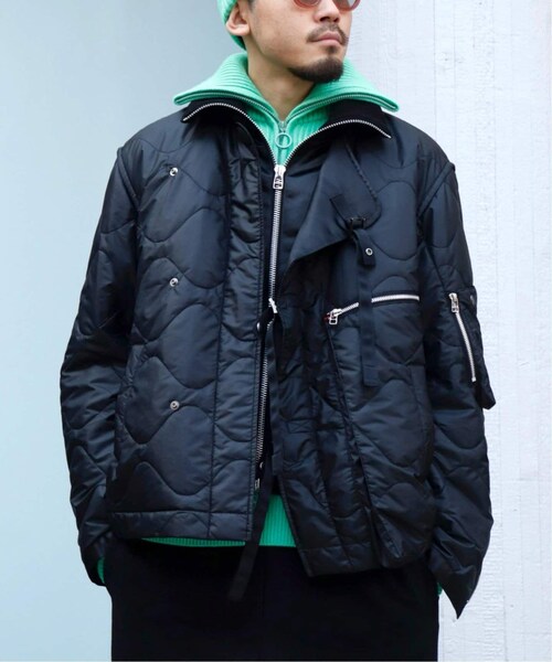 WISM（ウィズム）の「LEATHER SATIN QUILTING JERKIN BLOU（）」 WEAR