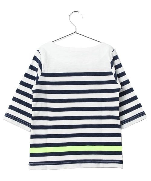 GLOBAL WORK（グローバルワーク）の「【キッズ】１５ＳＳパネルボーダー７分袖（トップス・キッズ・マルチカラー01/イエロー62/ブルー85/ネイビー88・Ｓ/Ｍ/Ｌ/ＸＬ）」の5枚目の写真