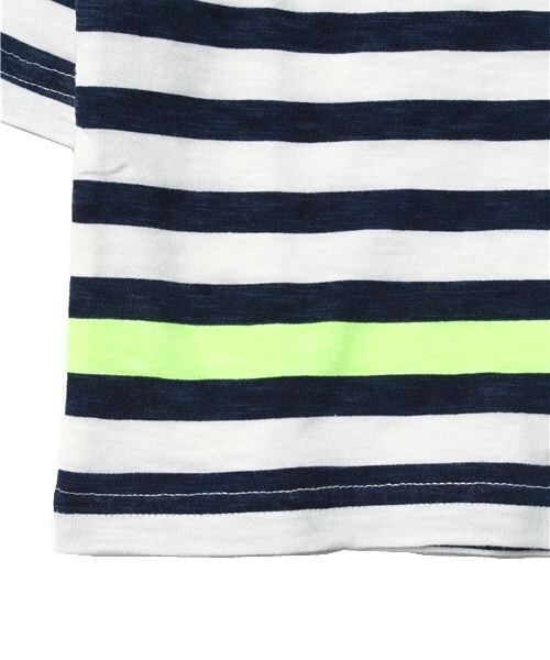 GLOBAL WORK（グローバルワーク）の「【キッズ】１５ＳＳパネルボーダー７分袖（トップス・キッズ・マルチカラー01/イエロー62/ブルー85/ネイビー88・Ｓ/Ｍ/Ｌ/ＸＬ）」の8枚目の写真