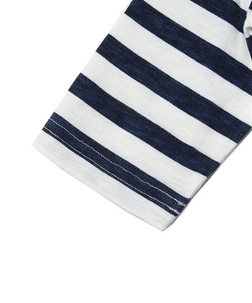 GLOBAL WORK（グローバルワーク）の「【キッズ】１５ＳＳパネルボーダー７分袖（トップス・キッズ・マルチカラー01/イエロー62/ブルー85/ネイビー88・Ｓ/Ｍ/Ｌ/ＸＬ）」の7枚目の写真