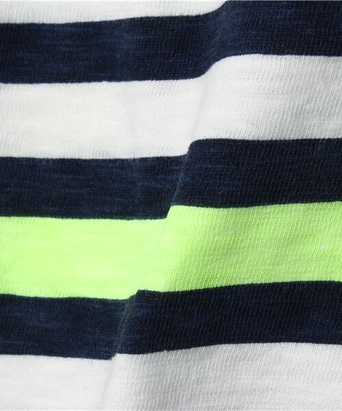 GLOBAL WORK（グローバルワーク）の「【キッズ】１５ＳＳパネルボーダー７分袖（トップス・キッズ・マルチカラー01/イエロー62/ブルー85/ネイビー88・Ｓ/Ｍ/Ｌ/ＸＬ）」の10枚目の写真