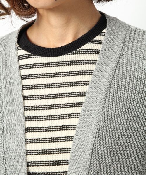 Heather（ヘザー）の「【店舗限定】アゼアミロングカーディガン / Heather be（トップス・レディース・ホワイト 08/グレー 12・FREE）」の6枚目の写真