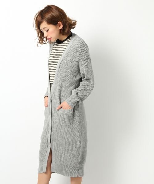 Heather（ヘザー）の「【店舗限定】アゼアミロングカーディガン / Heather be（トップス・レディース・ホワイト 08/グレー 12・FREE）」の3枚目の写真