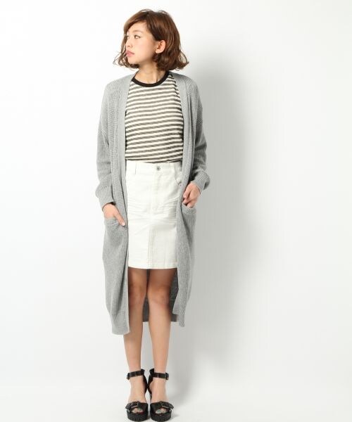 Heather（ヘザー）の「【店舗限定】アゼアミロングカーディガン / Heather be（トップス・レディース・ホワイト 08/グレー 12・FREE）」の15枚目の写真