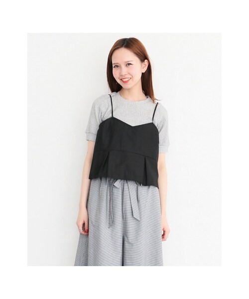 KBF（ケイビーエフ）の「ショートキャミソール（トップス・レディース・NAVY/BLACK/L/BEIGE・one）」の6枚目の写真