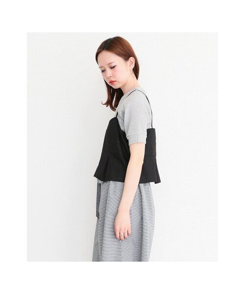 KBF（ケイビーエフ）の「ショートキャミソール（トップス・レディース・NAVY/BLACK/L/BEIGE・one）」の7枚目の写真