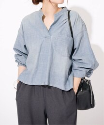 JOURNAL STANDARD（ジャーナルスタンダード）の「《予約》シャンブレークロップドスタンドブルオーバー（トップス）」