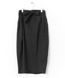 KBF | ピンストWリボンスカート(スカート)