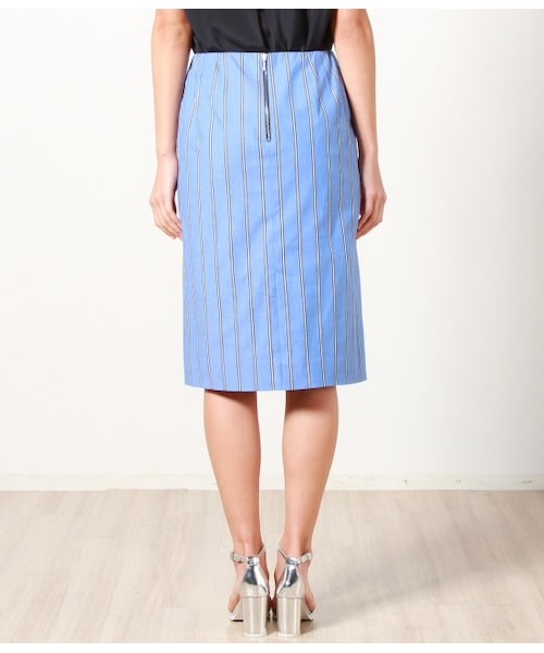 ROPE'（ロペ）の「【先行予約】ストライプストレッチタイトスカート（スカート・レディース・ホワイト/ブルー・36/38/40）」の5枚目の写真