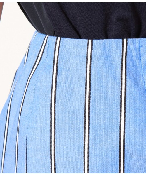 ROPE'（ロペ）の「【先行予約】ストライプストレッチタイトスカート（スカート・レディース・ホワイト/ブルー・36/38/40）」の9枚目の写真