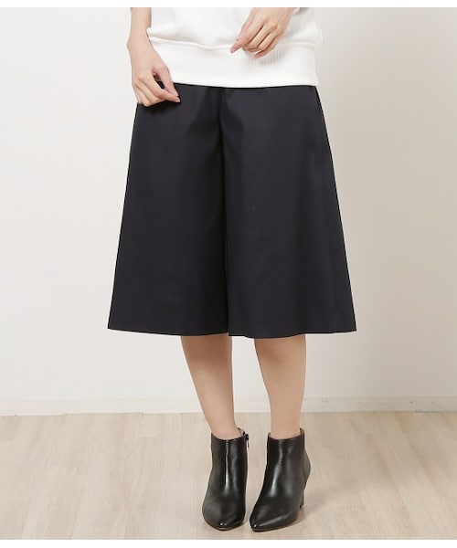 ADAM ET ROPE'（アダムエロペ）の「ダブルクロスガウチョパンツ（パンツ・レディース・オフホワイト/ネイビー・36/38）」の2枚目の写真