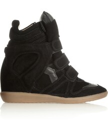 ISABEL MARANT | Isabel Marant The Bekett leather and suede concealed wedge sneakers(スニーカー)