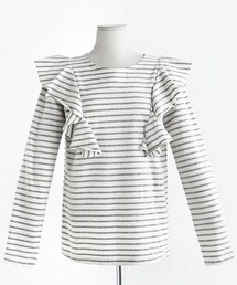 DHOLIC | ラッフルボーダーTシャツ(Tシャツ/カットソー)