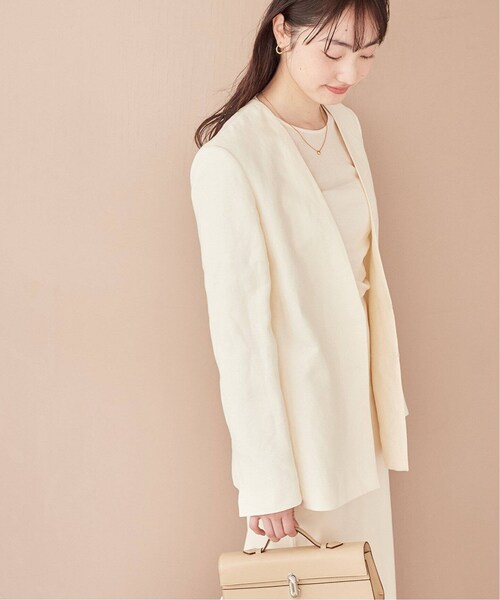 plage（プラージュ）の「《予約》Shantung V Neck ジャケット