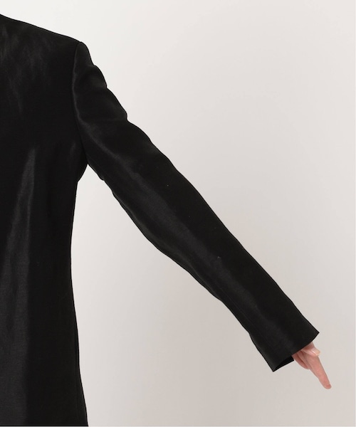 Plage Shantung V Neck ジャケット セール】Shantung V Neck ジャケット（ノーカラージャケット