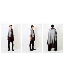 VOIDTHEBRAND | VOIDTHEBRAND/ボイドザブランド　 SILK SCREEN PRINTED SCARF/BLK　　札幌セレクトショップNOIR(ストール/ショール)