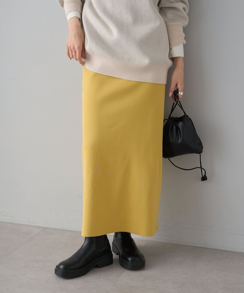 PUAL CE CIN（ピュアルセシン）の「【Du noir】スポンディッシュナロースカート（スカート・レディース・アイボリー/グレー/ブラック/イエロー/ブルー・FREE）」の5枚目の写真