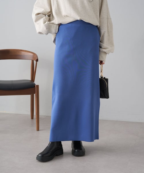 PUAL CE CIN（ピュアルセシン）の「【Du noir】スポンディッシュナロースカート（スカート・レディース・アイボリー/グレー/ブラック/イエロー/ブルー・FREE）」の4枚目の写真