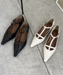 CAPRICIEUX LE'MAGE | Tストラップフラットパンプス(パンプス)