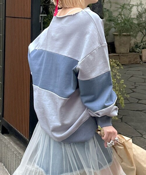 w closet（ダブルクローゼット）の「★先行予約★【Alley】配色切替プルオーバー【2月上旬入荷】（その他・レディース・ピンク/ブルー・FREE）」の17枚目の写真